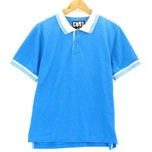 Vintage COR 3 Men's Casual Retro Blue Short Sleeve Polo Cotton Size M 90's
